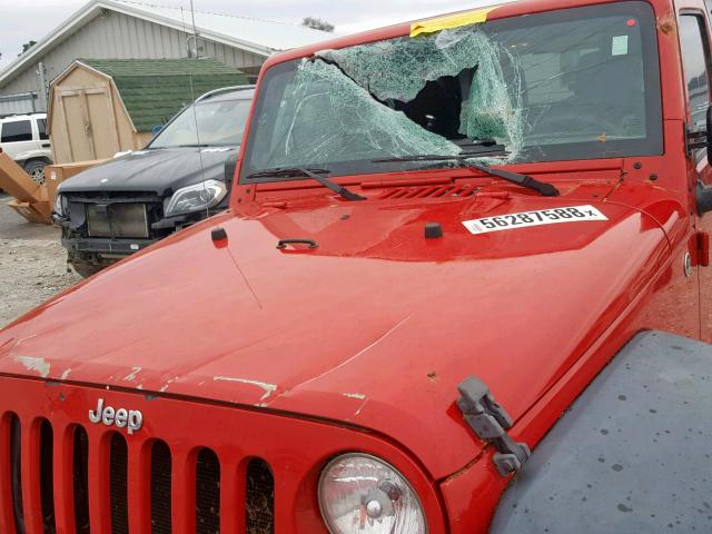 1J4AA2D12BL613264 - 2011 JEEP WRANGLER S RED photo 9