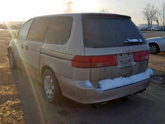 2HKRL185X1H007286 - 2001 HONDA ODYSSEY LX GOLD photo 3