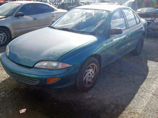 1G1JF5249V7333577 - 1997 CHEVROLET CAVALIER L GREEN photo 2