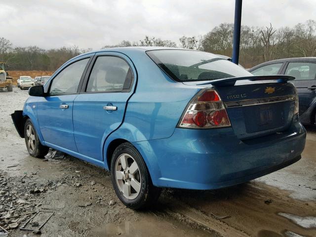 KL1TD56607B144745 - 2007 CHEVROLET AVEO BASE ლურჯი ფოტო 3