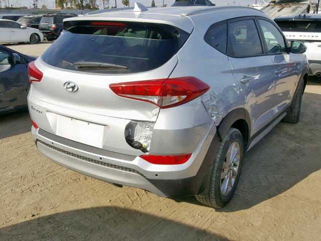 KM8J33A41HU394641 - 2017 HYUNDAI TUCSON LIM SILVER photo 4