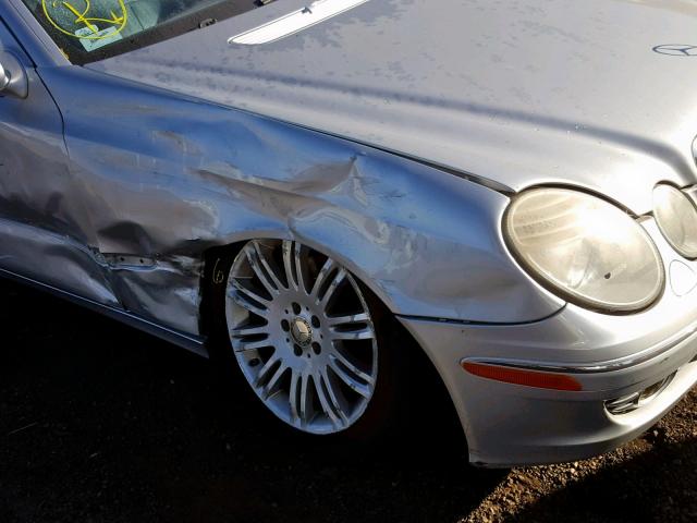 WDBUF72X47B095419 - 2007 MERCEDES-BENZ E 550 SILVER photo 9