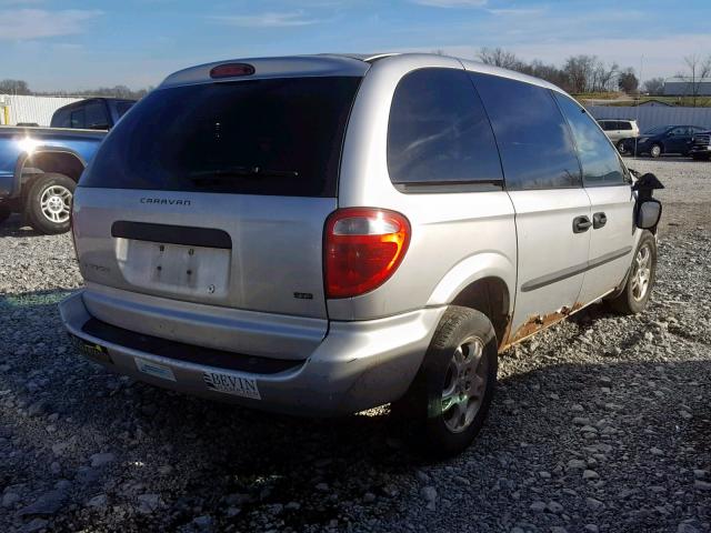 1D4GP25383B192837 - 2003 DODGE CARAVAN SE SILVER photo 4