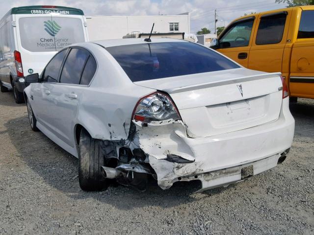 6G2ER57789L155992 - 2009 PONTIAC G8 WHITE photo 3