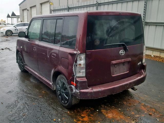 JTLKT324154028749 - 2005 TOYOTA SCION XB Марун фото 3