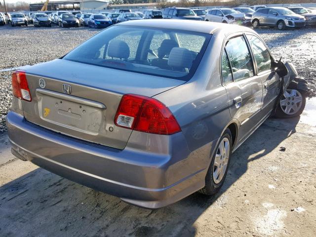 2HGES16385H561574 - 2005 HONDA CIVIC DX V GRAY photo 4