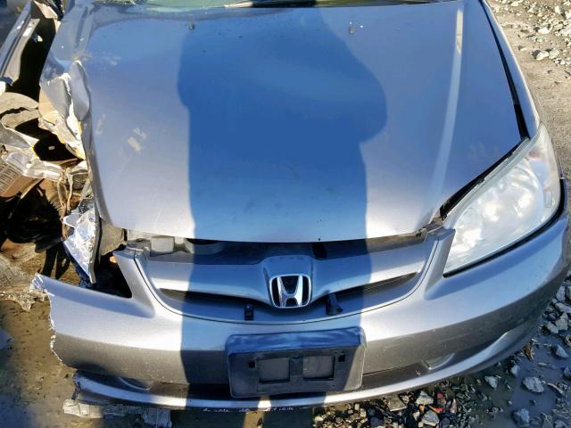 2HGES16385H561574 - 2005 HONDA CIVIC DX V GRAY photo 7