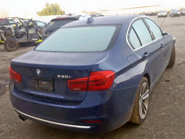 WBA8B9C50JK886493 - 2018 BMW 330 I BLUE photo 4