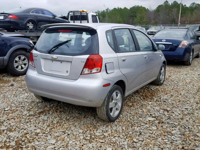 KL1TD66607B729380 - 2007 CHEVROLET AVEO BASE 银色 照片 4