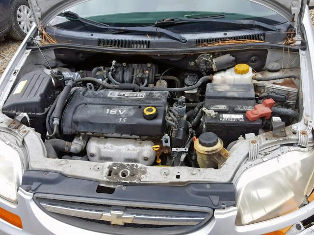 KL1TD66607B729380 - 2007 CHEVROLET AVEO BASE 银色 照片 7