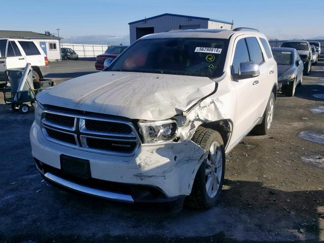 1D4RE4GG9BC598628 - 2011 DODGE DURANGO CR WHITE photo 2