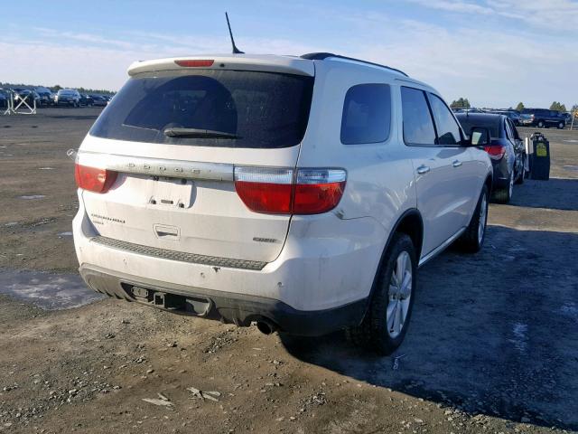 1D4RE4GG9BC598628 - 2011 DODGE DURANGO CR WHITE photo 4