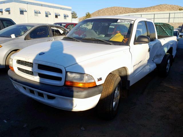 1B7GL22N4YS656602 - 2000 DODGE DAKOTA WHITE photo 2