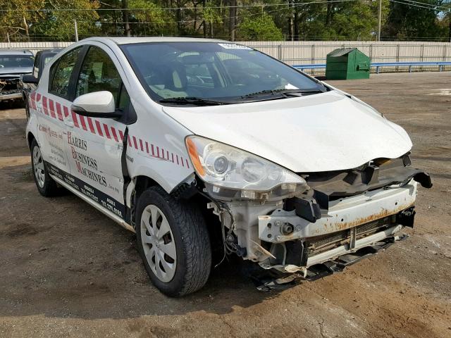 JTDKDTB34C1017064 - 2012 TOYOTA PRIUS C WHITE photo 1