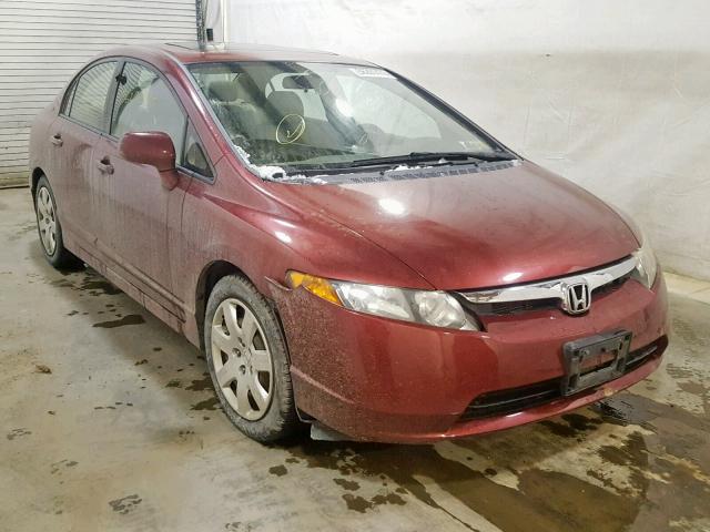 2HGFA15908H504397 - 2008 HONDA CIVIC EXL BURGUNDY photo 1