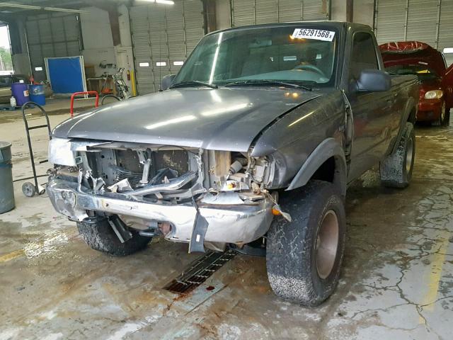 1FTYR11X8YPB56414 - 2000 FORD RANGER GRAY photo 2