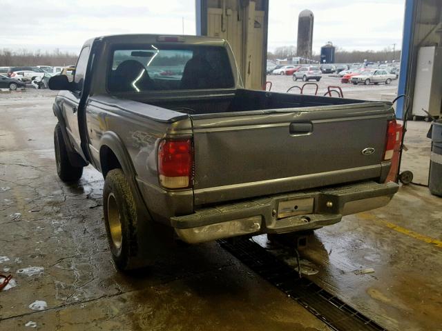 1FTYR11X8YPB56414 - 2000 FORD RANGER GRAY photo 3