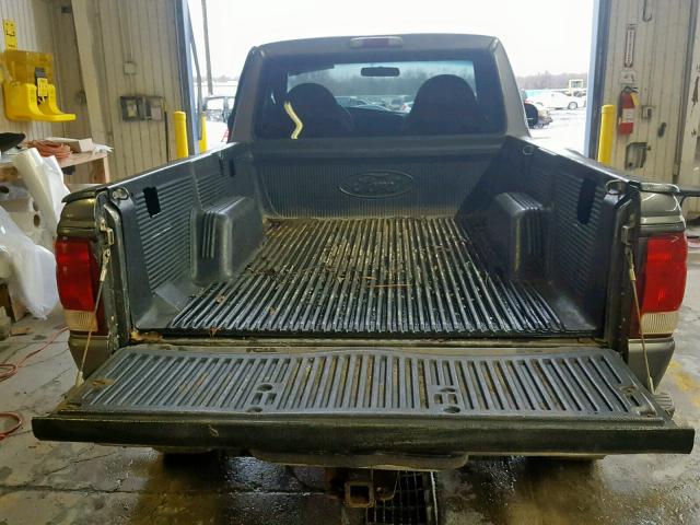 1FTYR11X8YPB56414 - 2000 FORD RANGER GRAY photo 9