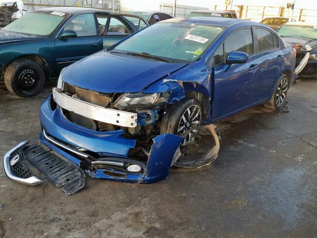 19XFB2F91FE084416 - 2015 HONDA CIVIC EXL BLUE photo 2