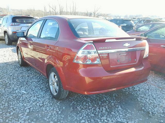 KL1TD56668B204755 - 2008 CHEVROLET AVEO BASE Қызыл фото 3