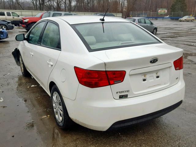 KNAFU4A21B5391149 - 2011 KIA FORTE EX WHITE photo 3