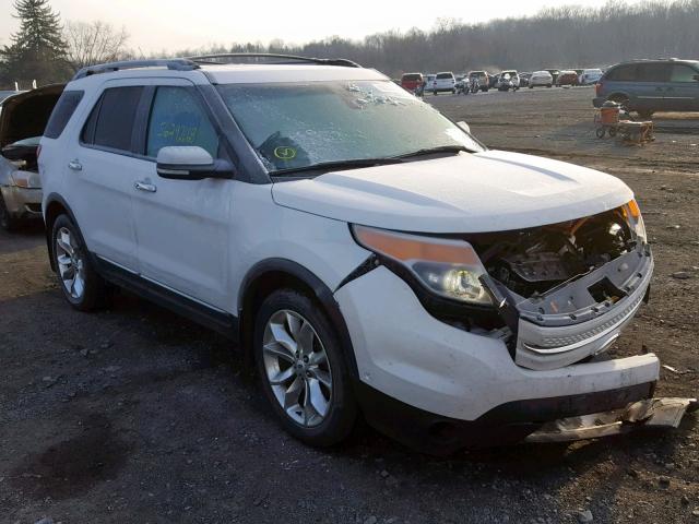 1FM5K8F81DGC27962 - 2013 FORD EXPLORER L WHITE photo 1