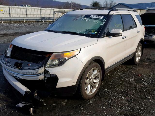 1FM5K8F81DGC27962 - 2013 FORD EXPLORER L WHITE photo 2