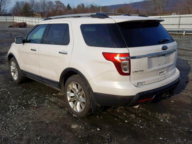 1FM5K8F81DGC27962 - 2013 FORD EXPLORER L WHITE photo 3