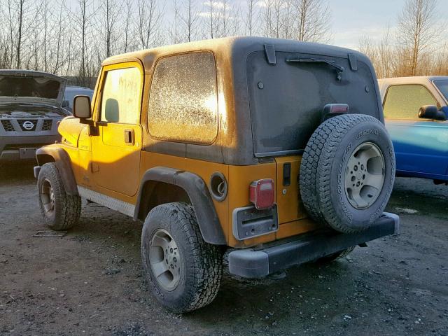 1J4FA49S43P322682 - 2003 JEEP WRANGLER / GOLD photo 3