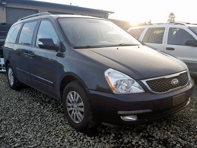 KNDMG4C77E6553293 - 2014 KIA SEDONA LX BLACK photo 1