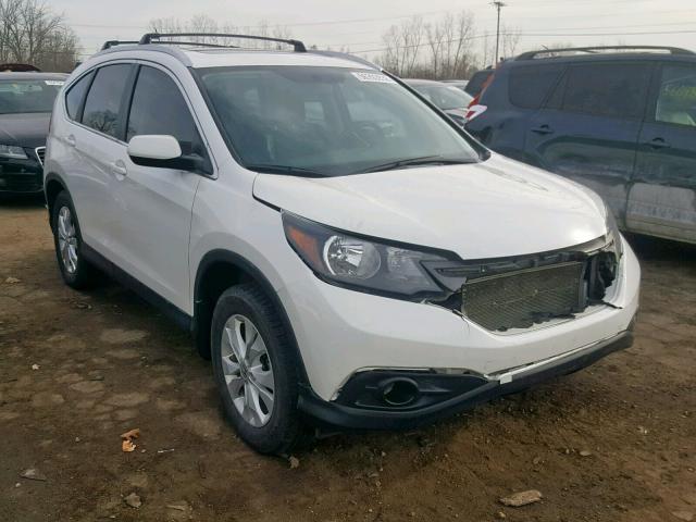 5J6RM4H72DL065693 - 2013 HONDA CR-V EXL WHITE photo 1