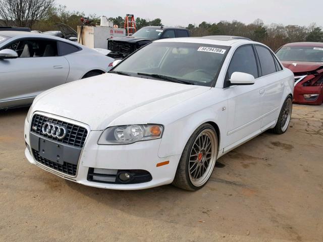 WAUAF78E78A167583 - 2008 AUDI A4 2.0T WHITE photo 2