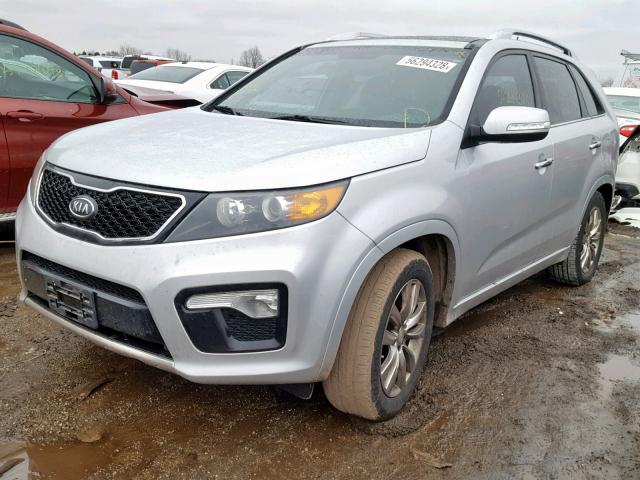 5XYKW4A29CG217253 - 2012 KIA SORENTO SX SILVER photo 2