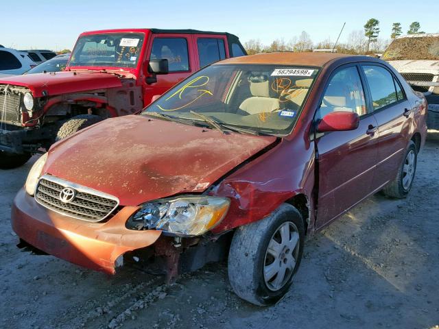 1NXBR32E45Z450674 - 2005 TOYOTA COROLLA CE BURGUNDY photo 2