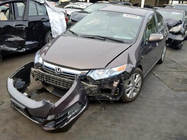 JHMZE2H75ES001242 - 2014 HONDA INSIGHT EX GRAY photo 2