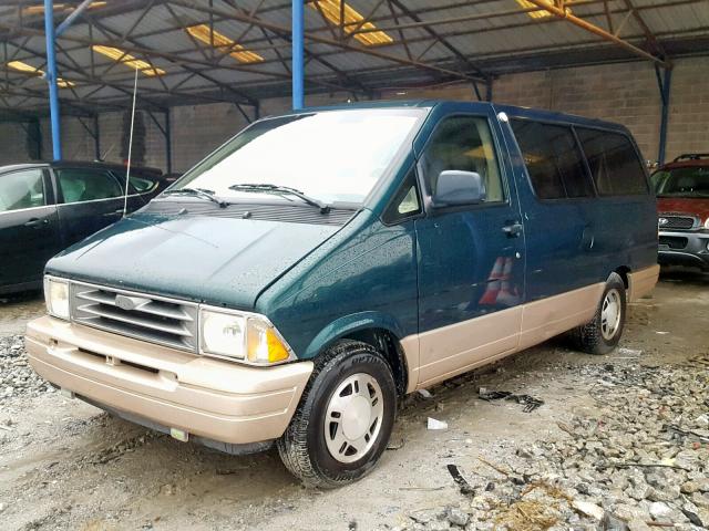 1FMDA41X8SZA77856 - 1995 FORD AEROSTAR GREEN photo 2