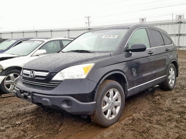 JHLRE48707C041659 - 2007 HONDA CR-V EXL BLACK photo 2