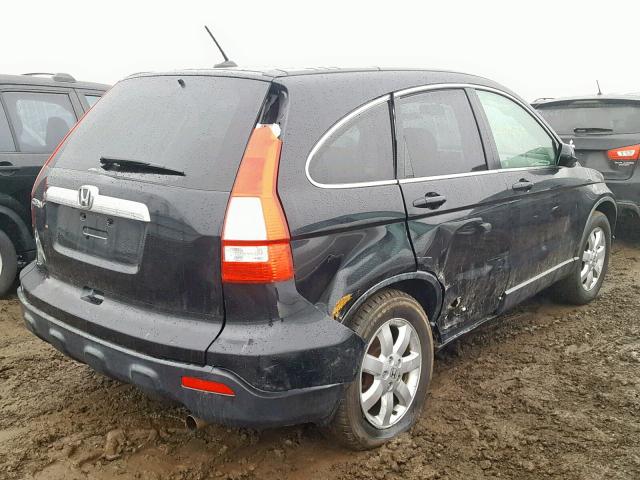 JHLRE48707C041659 - 2007 HONDA CR-V EXL BLACK photo 4