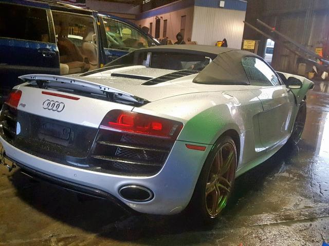 WUATNAFG5BN001386 - 2011 AUDI R8 5.2 QUA SILVER photo 4