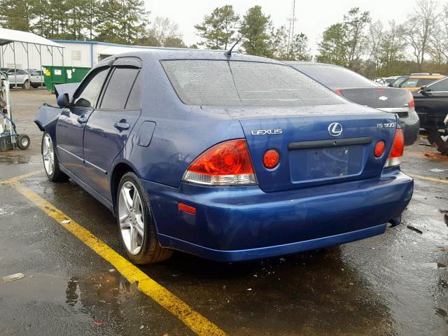 JTHBD192620061314 - 2002 LEXUS IS 300 BLUE photo 3