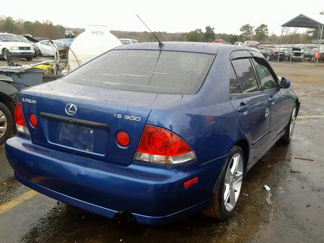 JTHBD192620061314 - 2002 LEXUS IS 300 BLUE photo 4