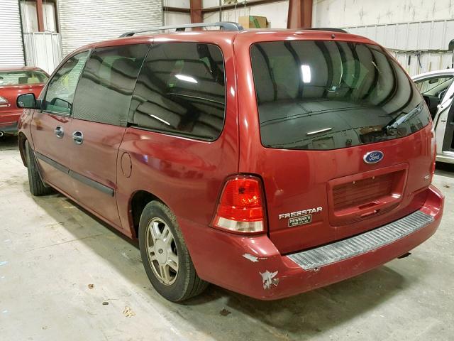 2FMZA51604BB21051 - 2004 FORD FREESTAR S BURGUNDY photo 3