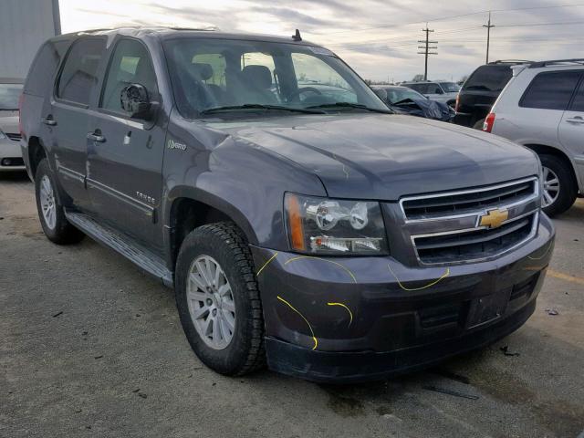 1GNUKDDJ5AR259318 - 2010 CHEVROLET TAHOE HYBR GRAY photo 1