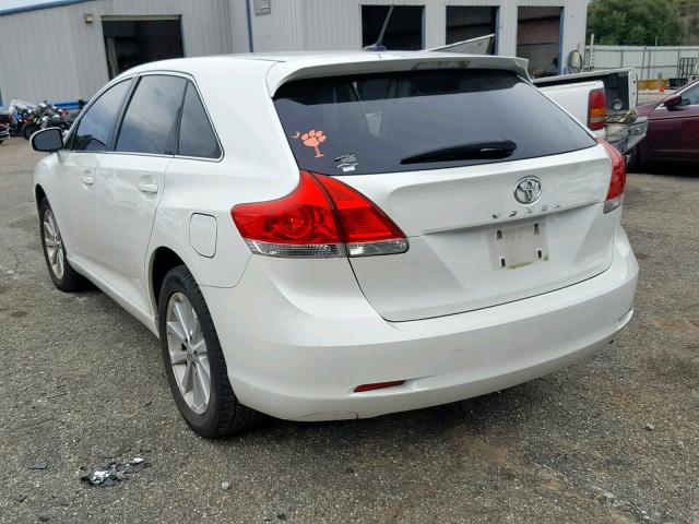 4T3ZE11A69U003550 - 2009 TOYOTA VENZA BASE WHITE photo 3