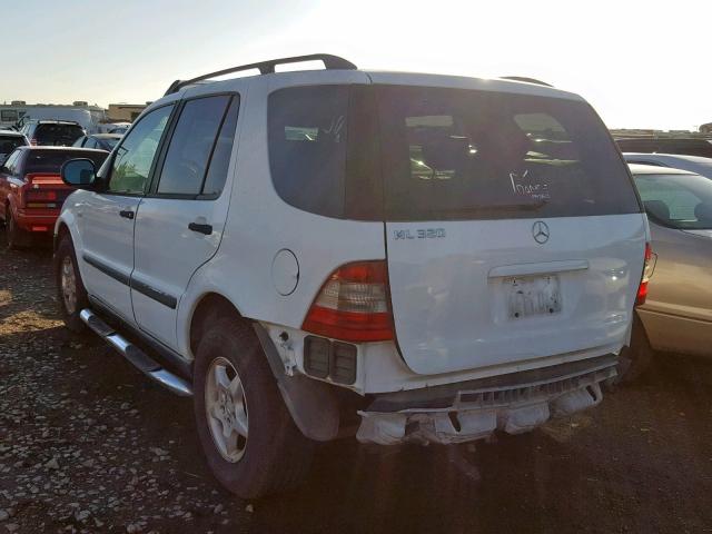 4JGAB54E4XA087046 - 1999 MERCEDES-BENZ ML 320 WHITE photo 3