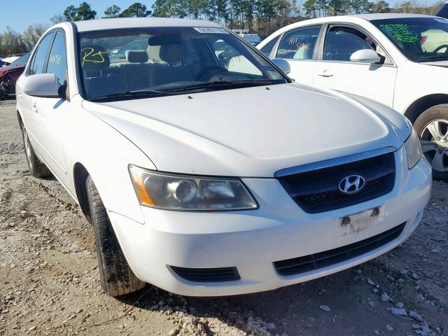 5NPET46CX6H152403 - 2006 HYUNDAI SONATA GL WHITE photo 1