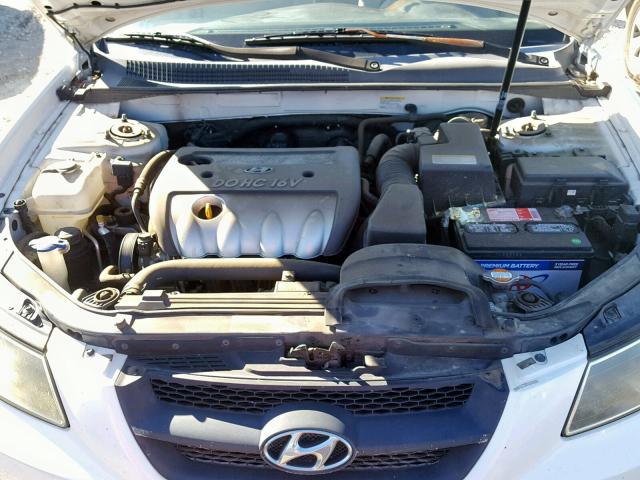 5NPET46CX6H152403 - 2006 HYUNDAI SONATA GL WHITE photo 7