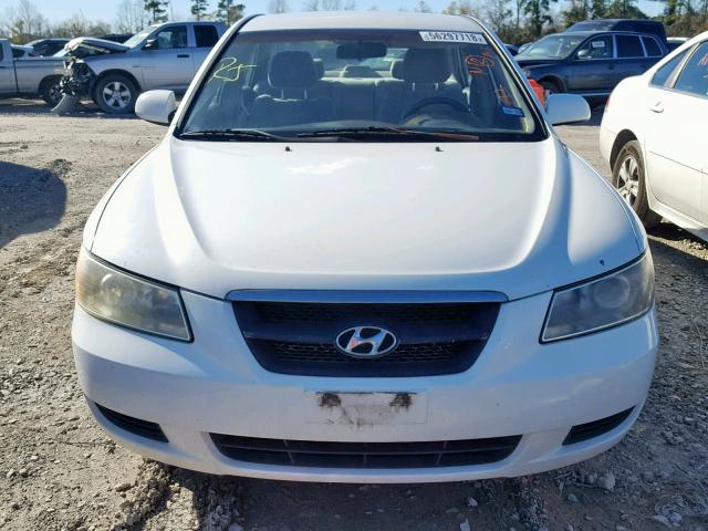 5NPET46CX6H152403 - 2006 HYUNDAI SONATA GL WHITE photo 9