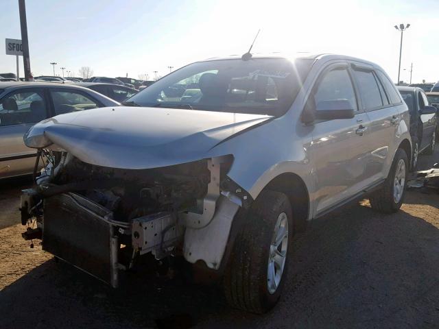 2FMDK3JC9DBE24380 - 2013 FORD EDGE SEL SILVER photo 2