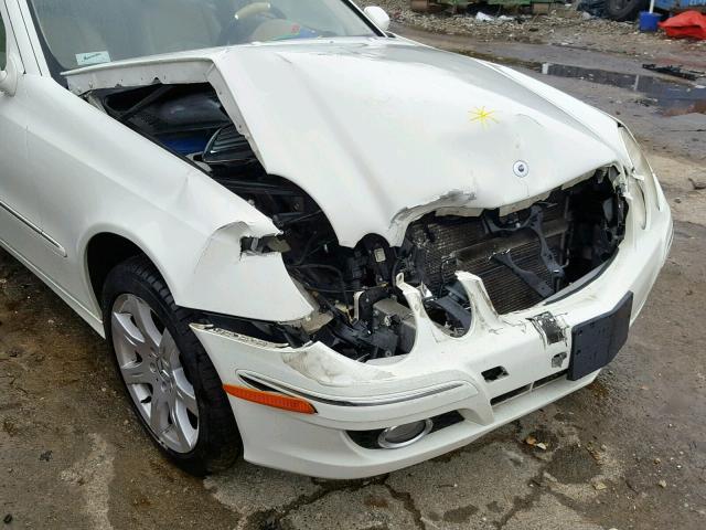 WDBUF56X47B065352 - 2007 MERCEDES-BENZ E 350 WHITE photo 9